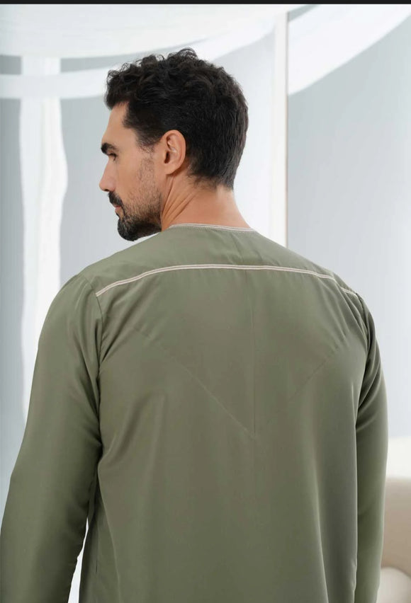 Al faris omani olive thobe