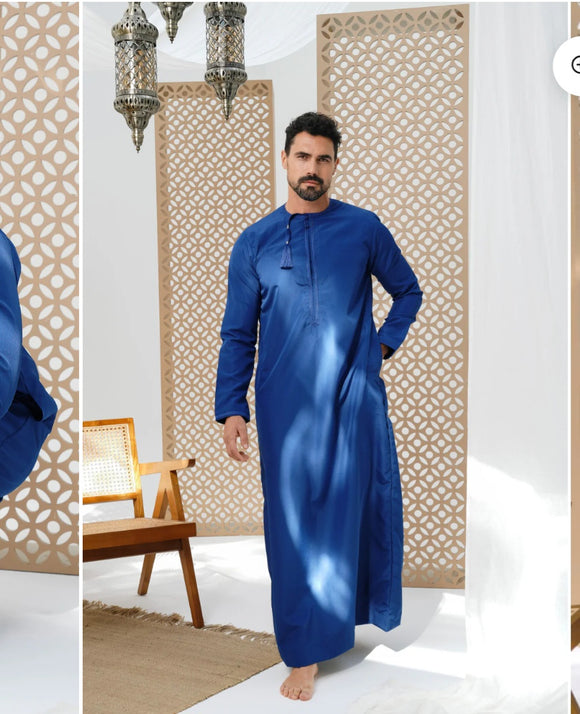 Faris ocean blue omani thobe