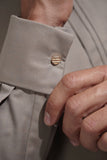 Faris Gold Button Beige Thobe