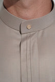 Faris Gold Button Beige Thobe