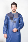 Chenille Patchwork Blue - CLEARANCE