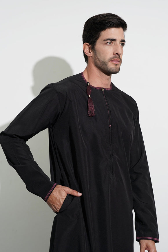 Faris - Omani Black Thobe