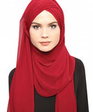 Pleated chiffon Hijab